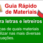 Guia de Materiais para letreiros