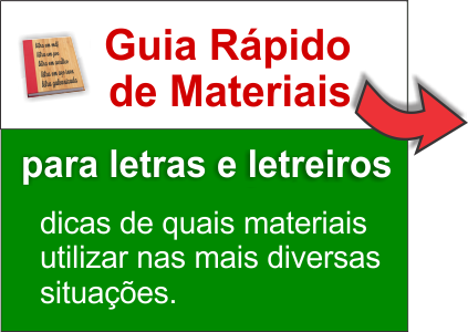 Guia de Materiais para letreiros