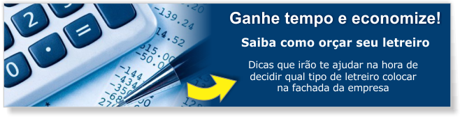 como orçar letra caixa