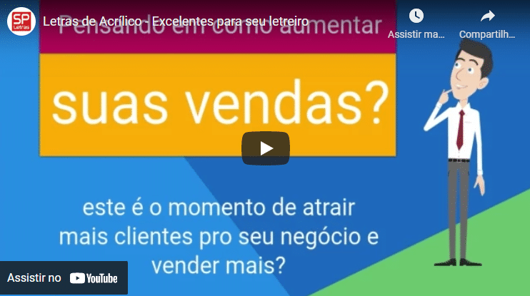 Letra de Acrílico - 2026 - video letra caixa acrilico