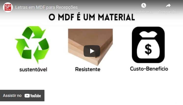 Letras em MDF - video letra mdf